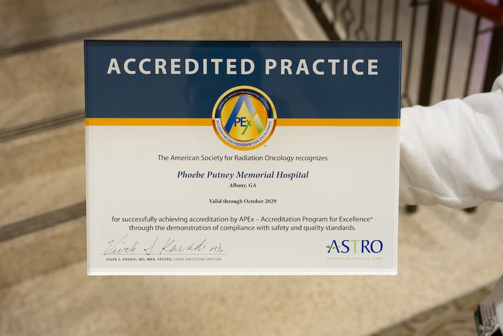 Phoebe Cancer Center recognized by The American Society for Radiation Oncology