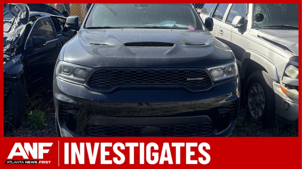 A photo taken by Lindsey Isaacs' attorney of her Dodge Durango as it sat in the impound lot.