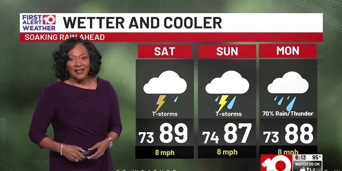 Wetter and Cooler Weather Moves in This Weekend