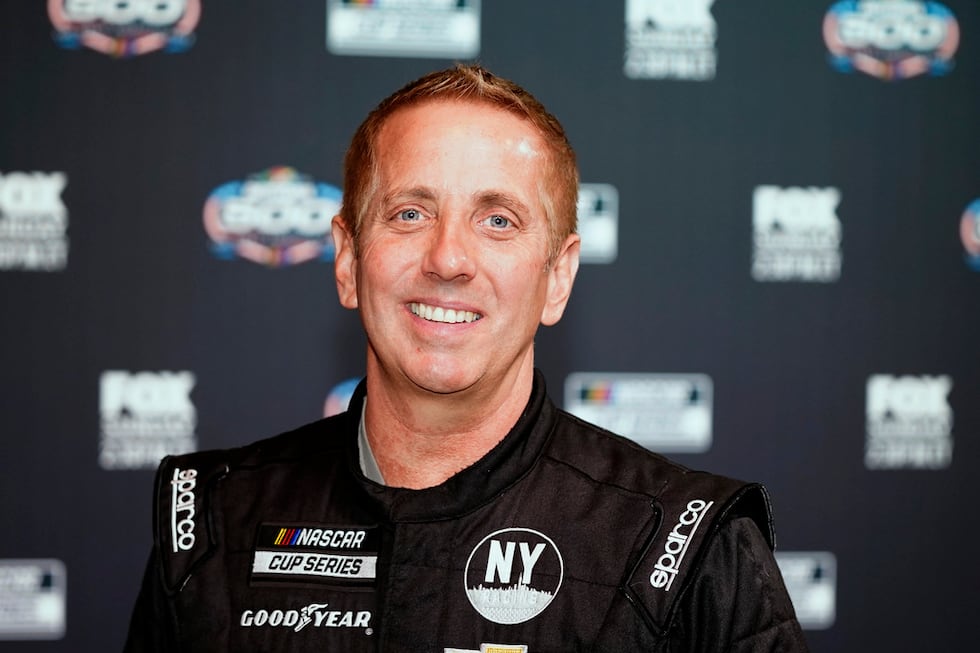 FILE - Greg Biffle smiles during NASCAR Daytona 500 auto racing media day at Daytona...