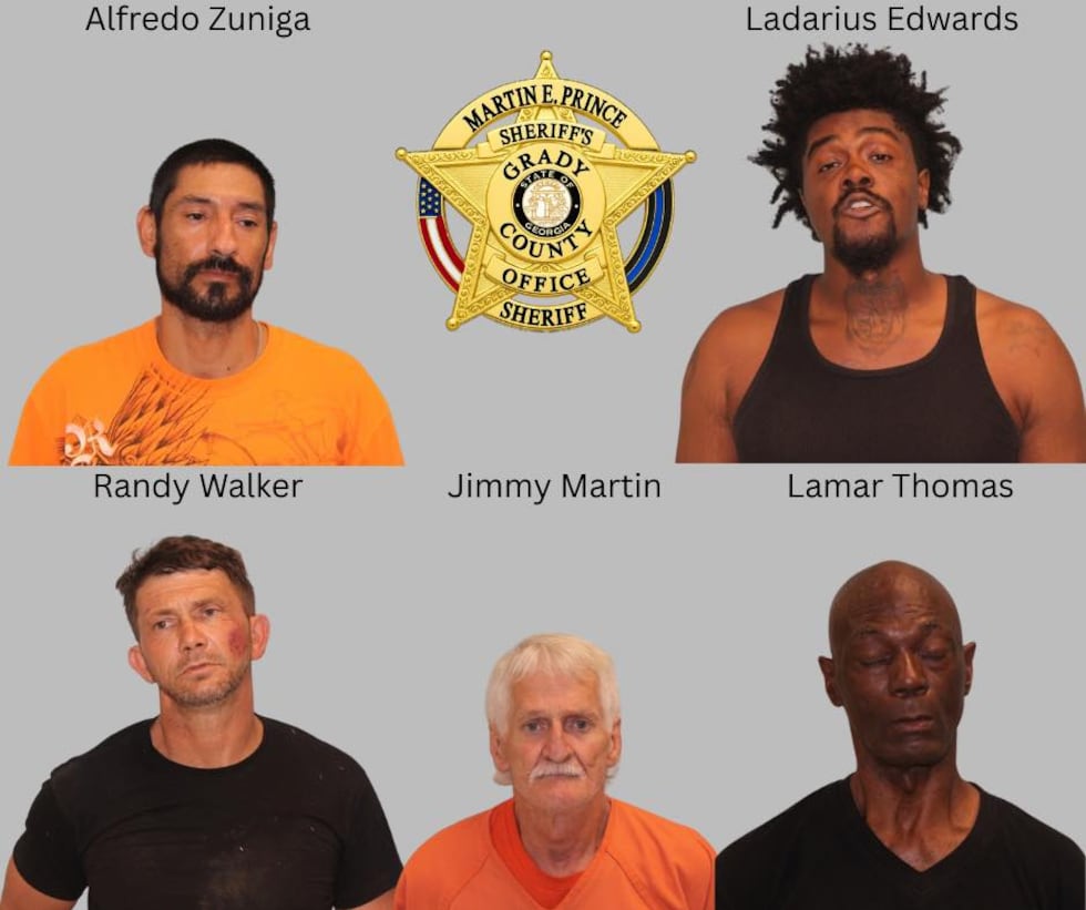 Five people were arrested on drug-related charges over the past week