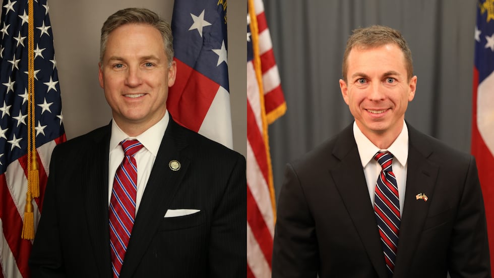 John Kennedy, left, and Greg Dolezal, right, are vying for the Republican nomination for...