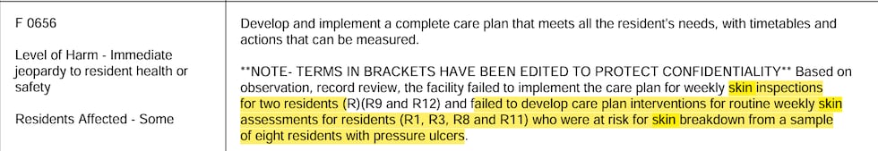 A complaint inspection completed May 29, 2025 revealed the facility was placed under Immediate...