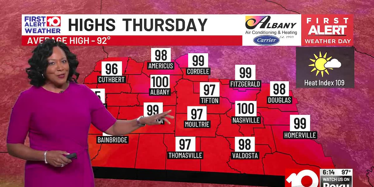 Dangerous Heat Wave Peaks Near Records Thursday, Major Weather Change Arrives Friday