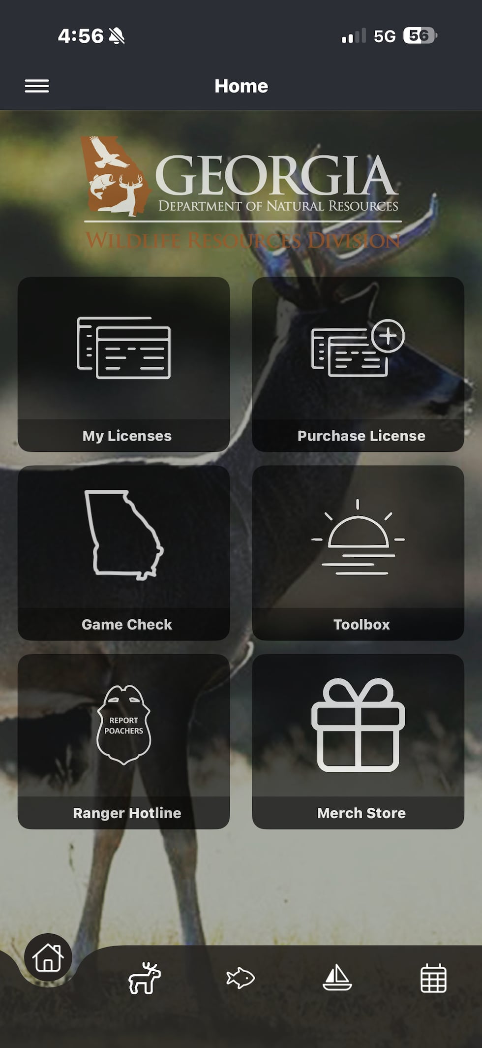 Hunters can use the Go Outdoors Georgia app to buy licenses and report game harvests.