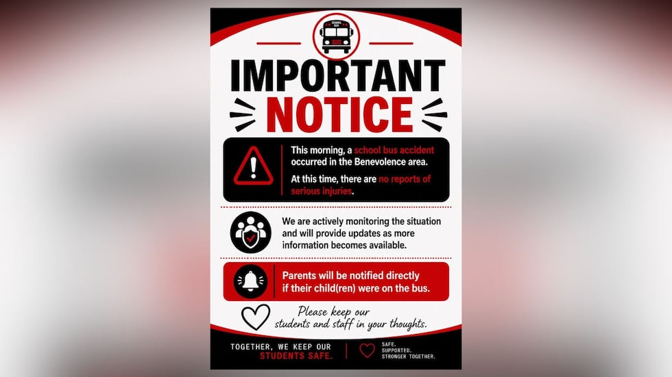 At this time, officials say there are no reports of serious injuries.