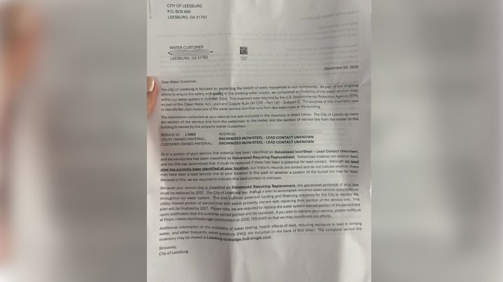 Leesburg residents face required water pipe replacements under EPA rules