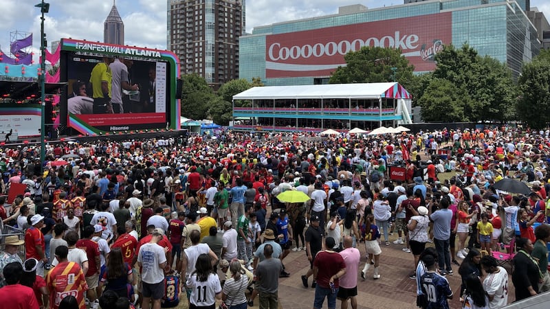 Spain fans pack FIFA Fan Festival in Atlanta