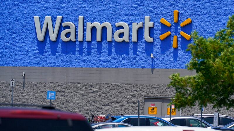 A sign at a Walmart store is pictured Thursday, June 24, 2021, in Oklahoma City.