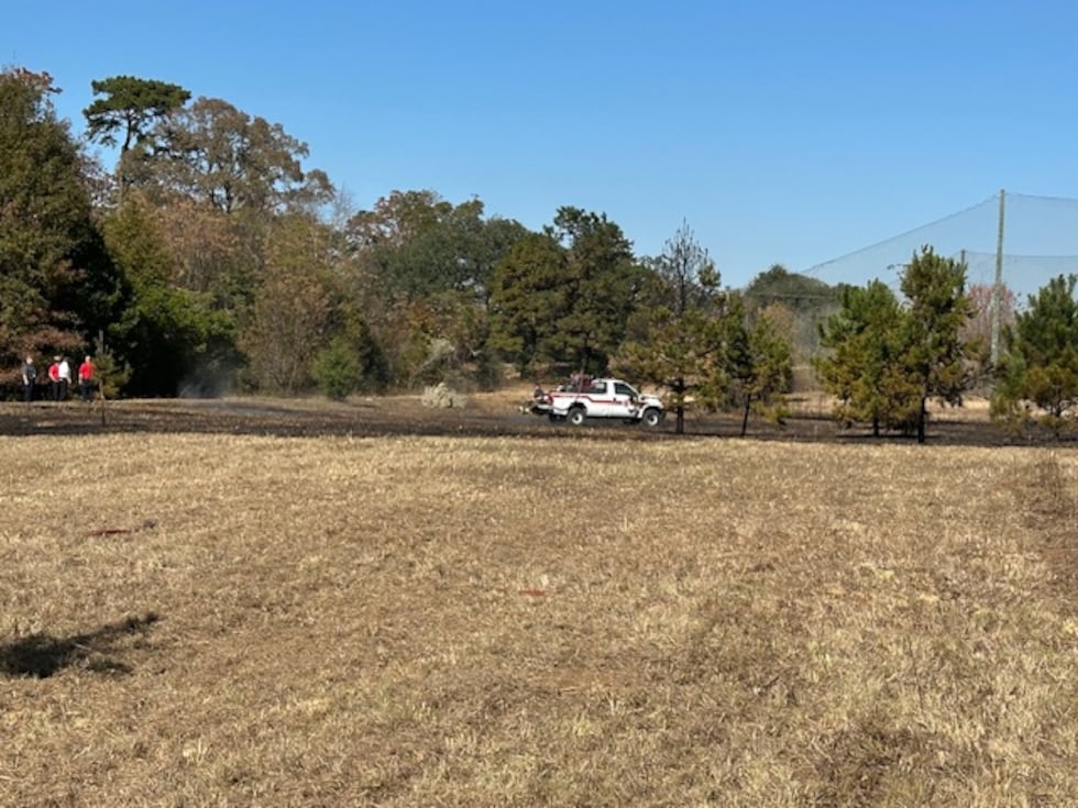 A small brush fire was reported behind the Waffle House on Ledo Road, Tuesday afternoon.