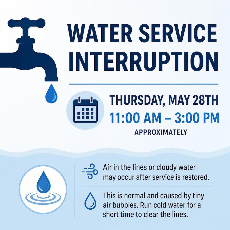 Water service interruption in Doerun for May 28th 2026