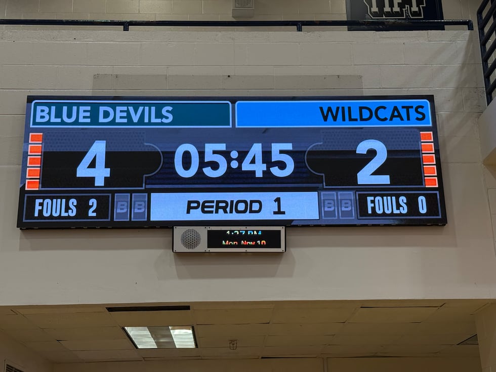 After thirty years of service the scoreboard "the palace" was replaced with a new digital...