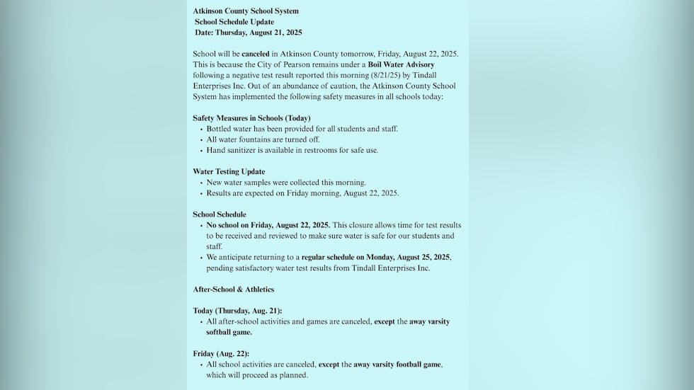 The water was tested by Tindall Enterprises Inc. and found positive for contaminants,...