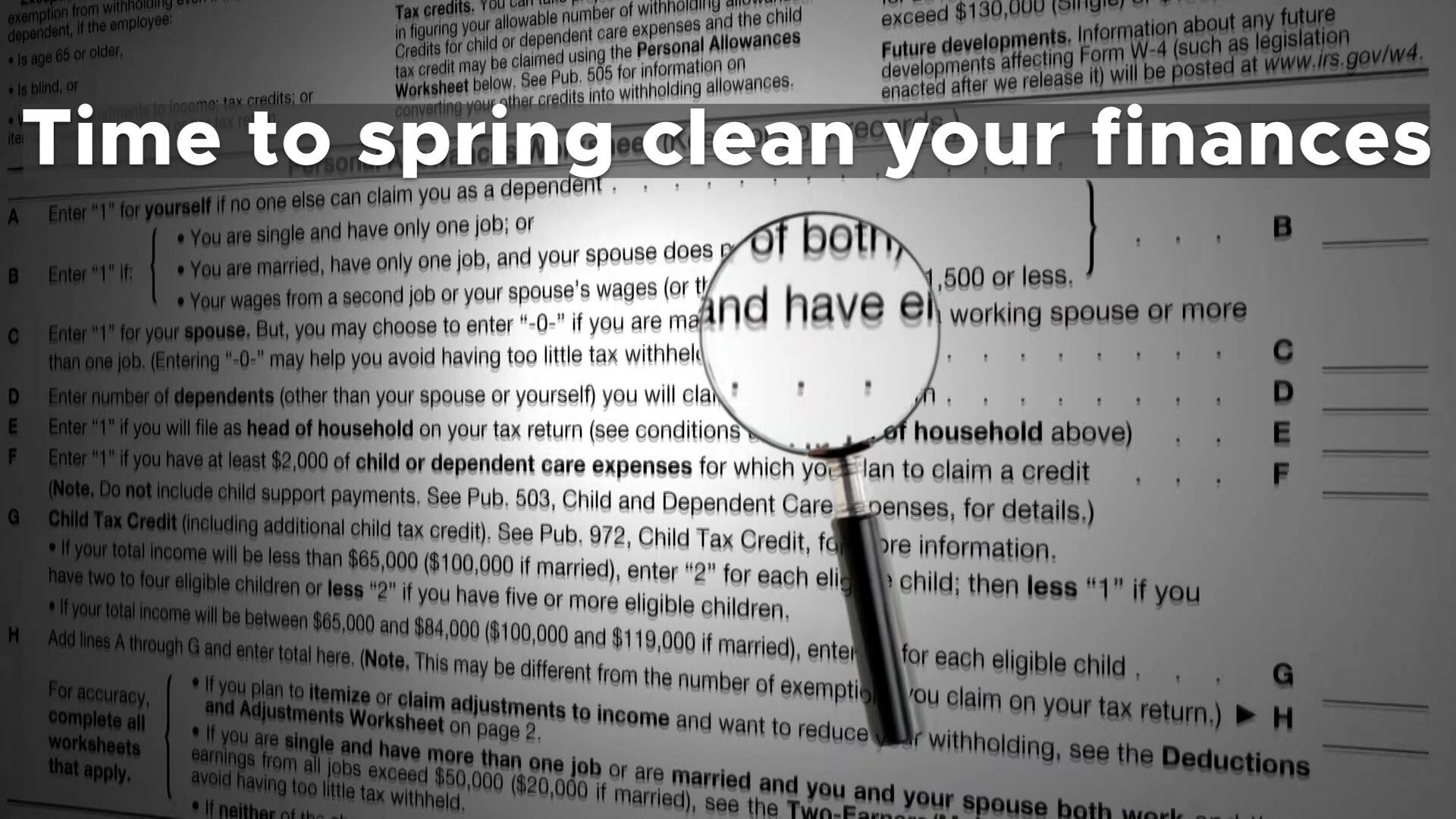 Expert advice to help you spring clean your finances