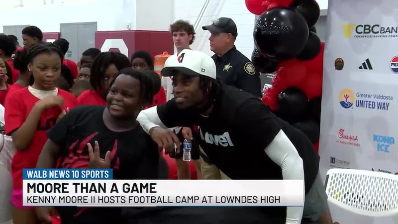 NFL player Kenny Moore II hosts football camp in Valdosta