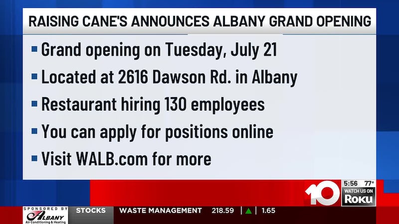 130 new jobs are coming to Albany in mid-July with a new Restaurant. Learn how to apply here.