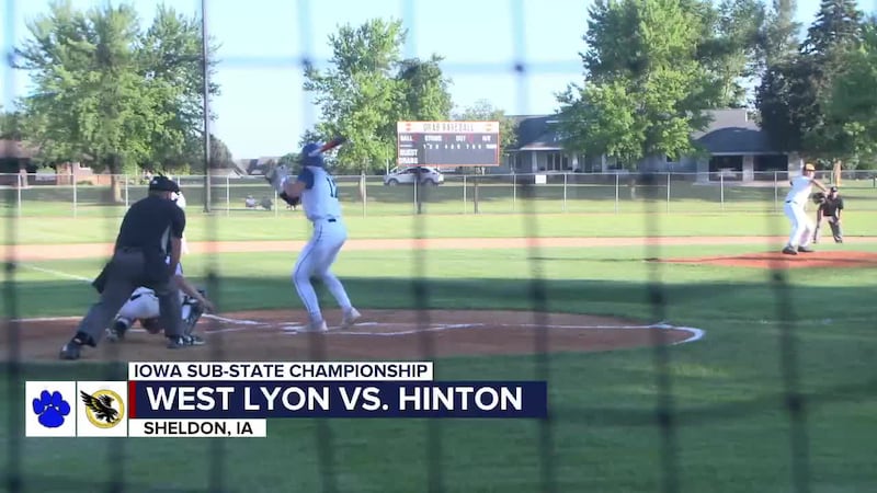 West Lyon beats Hinton advancing to State Baseball Tournament