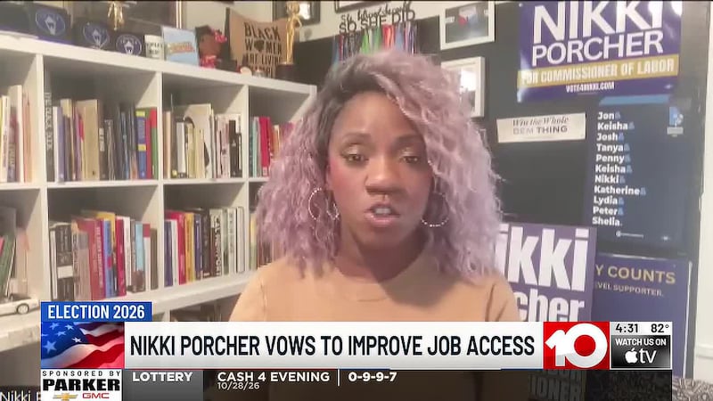 Democratic Georgia Labor Commissioner candidate Nikki Porcher spoke with WALB's Quinlan Parker...